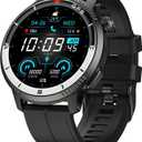 Smart Watch for Men, GPS Smartwatch Fitness Activity Tracker with Heart Rate/Sleep Monitor, Pedometer, Bluetooth Calls/Notifications, 170+ Exercise Modes, 5 ATM Water-Resistance (Black)