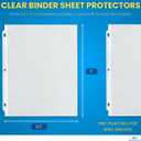1InTheOffice Heavyweight Sheet Protectors 8.5 x 11, Plastic Sleeves for 3 Ring Binder, Clear, Top Load, 100 Pack