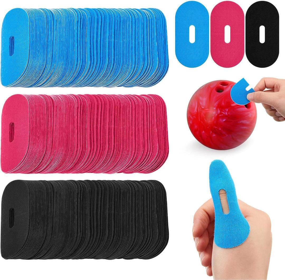 300 Pcs Bowling Thumb Tape with Breathing Holes, Pre Cut Sweat Absorbing & Protective Sports Tape for Men Women