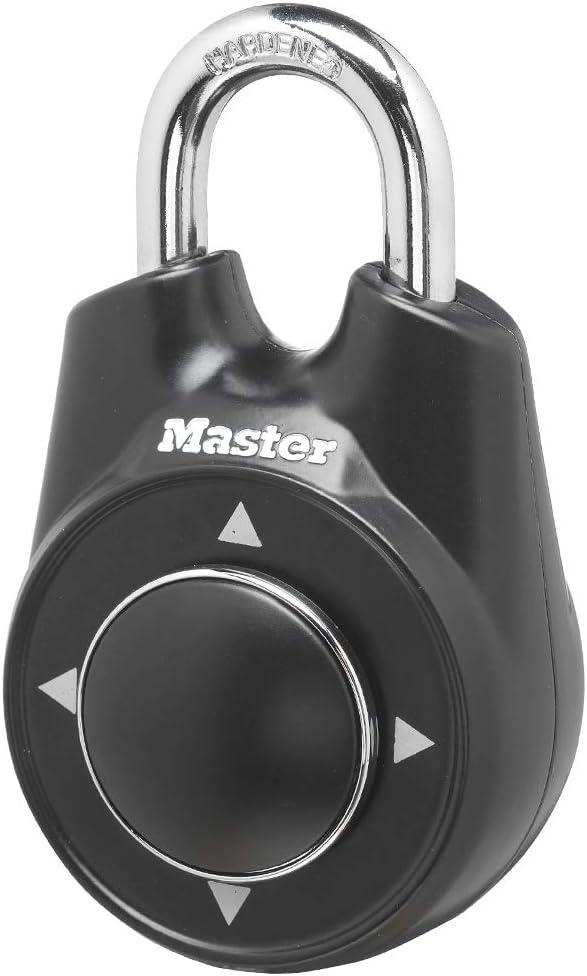 Master Lock 1500iD Set Your Own Directional Combination Padlock, Black