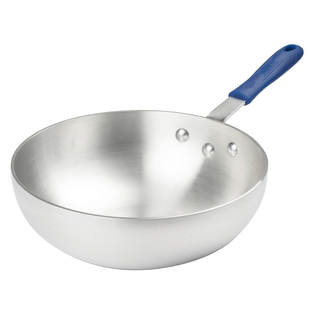 Winco Aluminum Stir Fry Pan, 11-Inch,Silver