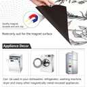 Black and White Flowers Dishwasher Magnet Cover, Front Dishwasher Cover Decoration, Home Cabinet Decals Appliances Stickers - 23" L x 26" H
