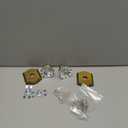 Glass Door Knobs Interior, Vintage Style Privacy Crystal Door Knobs with Lock, Antique Brass Door Knobs for Bedroom Bathroom, Push Pin Button Inside Lock, 1 Pack