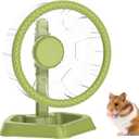 Hamster Wheel, Quiet Spinner Hamster Running Exercise Wheel with Adjustable Stand for Small Animals Syrian Dwarf Gerbils Mice (Green, Small(6.3 inch))