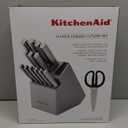 KitchenAid Gourmet Knife Block Set with Built-in Sharpener, 15-Piece, Stainless Steel