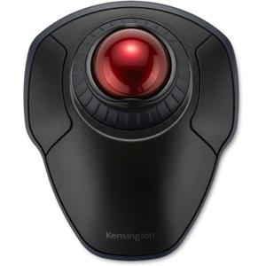 Kensington Orbit Wireless Trackball with Scroll Ring - Black-Red (K70990WW),