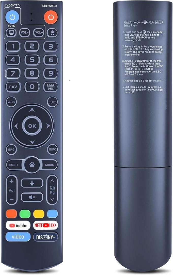 Replacement V3 Pro Voice Remote Control for vSeeBox V3/V2/V1/V5 Pro V1 Max V3 Plus WE 2USAT  Elite Series, with Backlit