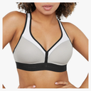 Champion Women's V-neck Racerback, Moisture-wicking, Moderate Support Sports Bra, Size -M