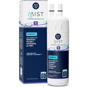 Mist EDR1RXD1 Replacement for Everydrop Filter 1 Whirlpool WHR1RXD1 W10295370A, Kenmore 46-9081 Refrigerator Water Filter NSF 42 & 372 Certified