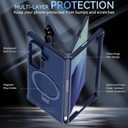 Magnetic Stand for Samsung Galaxy Z Fold 7 Case, [Fit for MagSafe] Upgraded Military Grade Drop-Proof Fold 7 Cases with Ring Holder Support Wireless Charging, Royal Blue