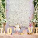 Flower Wall Panel Backdrop: 12 Pcs 24 x 16 Inch White Artificial Hydrangea Floral Panels