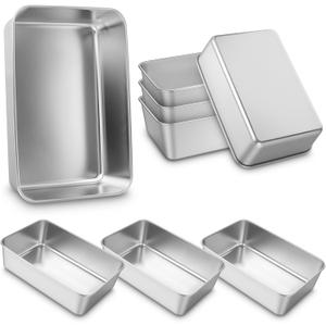 8 Pack Loaf Pan Set, 9x5 Inch Bread Loaf Pans for Baking Bread Stainless Steel Meatloaf Toast Baking Pans for Homemade Brownies Pound Cake, Oven & Dishwasher Safe