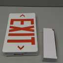 OSTEK Red LED Exit Sign with Emergency LightsTwo LED Adjustable Head Emergency Exit Lights with Battery Backup, Dual LED Lamp ABS Fire Resistance UL-Listed 120-277V