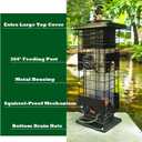 Squirrel Proof Bird Feeders Outdoor Hanging Metal Feeder, 4 Ports for Wild Birds | Weather-Resistant, 2.5 LB Capacity, Ideal for Family Yards & Gardens