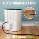 13FT Dehumidifier Drain Hose 3/4" FHT,Leakproof Dehumidifier Hose with Rustproof Durable Connector,Thickened drain hose for dehumidifier indoor,Perfectly Compatible with Most Brands of Dehumidifiers