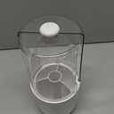 Toothbrush Holder with Cover 360 Rotating 4 Compartments Bathroom Toothpaste Electric Toothbrush Organizer, White