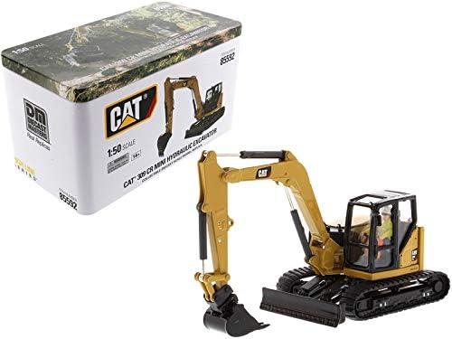 Diecast Masters CAT Caterpillar 309 CR Next Generation Mini Hydraulic Excavator with Work Tools and Operator High Line Series 1/50 Diecast Model 85592