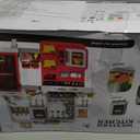 Kids Kitchen Playset with Lights, Sounds & Steam, Large Toddler Kitchen Playset with Sink, Grill, Play Food Sets for Kids Kitchen, Toy Kitchen Accessories, Pretend Play Kitchen Set with Storage Bag (Red)