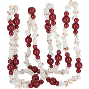 9 feet Christmas Tree Garland Artificial Popcorn Garlands Christmas Bead Garland Xmas Holiday Vintage Decor Fake Popcorn Vintage Garlands for Christmas Tree Wreaths Fence Fireplace Decorations