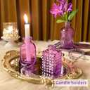 Glass Bud Vases in Bulk Set of 30 Pcs,Small Glass Vases for Flowers as Wedding Centerpieces for Tables,Clear Flower Vases Suitble for Wedding Decorations,Home Decor (Light Purple, 30 pcs)