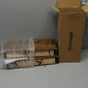 17x3x7 inch Floating Shelves Wall Mounted - Set of 2 Brown Rustic Solid Wood Wall Shelf - Heavy Duty Decorative Fireplace Mantel for Living Room, Bedroom, Bathroom, Kitchen