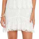 Juniors' Tiered Mini Corset Dress W/Lace Center, Back Zipper & Straps - Casual Daytime Spring & Summer Wear (White, L)- 13