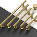 Amerdeco 10 Pack Champagne Bronze Cabinet Knobs Single Hole Cabinet Pulls 1 Inch Drawer Knobs and Pulls for Bathroom Cabinets ZH0071