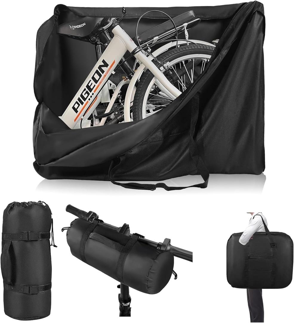 Bike Travel Bag Airplane,Heavy Duty 840D MTB Bicycle Box Case with Strong Webbing for Air Travel Flights Waterproof,Bicycle Outdoor Storage Box with Carry Bag