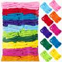 DNPHRPY 800 PCS Weaving Loom Loops Potholder 7 inch Durable Nylon DIY Crafts Projects for Kids Adults Rainbow Loops Flexible Loom Kit Elastic Ideal Gifts for Girls Ages 5-13 Crafts Supplies (800pcs, 10 Rainbow Color)