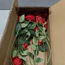 InnoGear 50 Pcs Red Roses Artificial Flowers, Fake Velvet Silk Rose Bulk Faux Flower for Mother's Gift Decoration DIY Wedding Centerpieces Proposal Bridal Bouquets Party Floral Decor (50, Red)