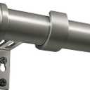 Zeerobee Curtain Rods for Windows 66 to 120, 1 Inch Heavy Duty Adjustable Drapery Rods, Modern Indoor/Outdoor Curtain Pole for Bedroom, Living Room, Patio, Farmhouse, 32"-120", Grey