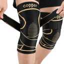 Copper Knee Brace for Women and Men(2 pack)-Knee Compression Sleeve with Straps,Knee Braces for Knee Pain,Knee Support for Arthritis (XXX-Large)