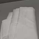 eachope White No Hook Waffle Weave Shower Curtain with snap-in Liner Replacement, 230GSM Waterproof Fabric Hotel Shower Curtain Set for Bathroom, Through Mesh Top Window,60Wx74H