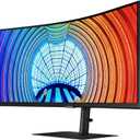 SAMSUNG Viewfinity S65UA Series 34-Inch Ultrawide QHD Curved Monitor, 100Hz, USB-C, HDR10 (1 Billion Colors), Height Adjustable Stand, TUV-certified Intelligent Eye Care (LS34A654UBNXGO),Black