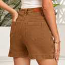 Sidefeel Skorts for Woman Jean Skirt High Waisted Stretchy Denim Skort Mini Skirts with Pockets