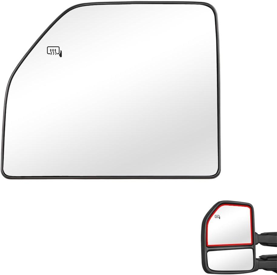 Senzeal Side Heated Mirror Glass Replacement for Ford F150 2015-2020 Ford F250 F350 F450 F550 2017-2022