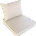 Outdoor Chair Cushions for Patio Furniture,25x25x5 Replacement Couch Cushion Set for Wicker Glider Rocking Chairs Loveseat Sectional Sofa,Thick Out Door Chair Pad Weather Fade Resistant,Sand Beige