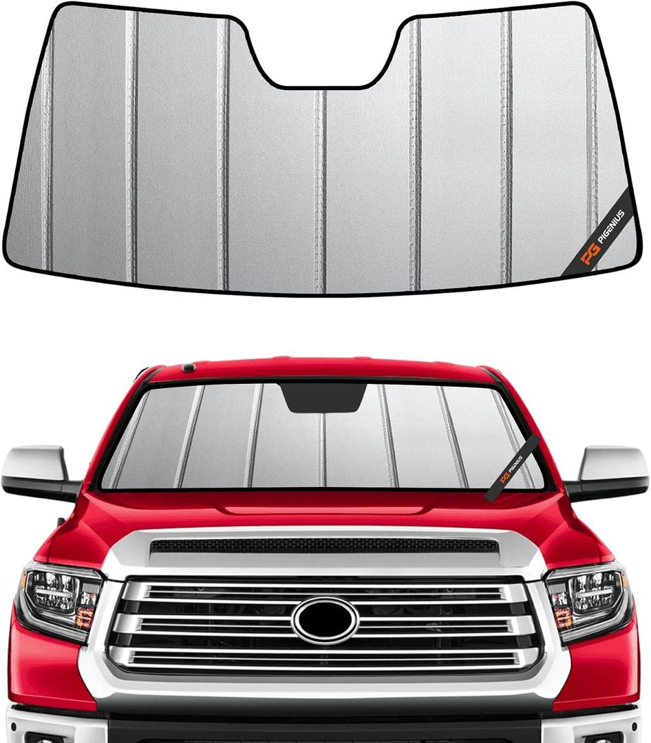 Pigenius Windshield Sun Shade for Toyota Tundra 2014-2021 Front Window Sunshade - Safeguard