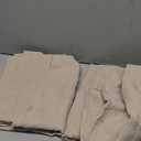 RYB HOME Linen Textured Semi Sheer Curtains Light Filtering Airy Solid Sheer Window Curtains for Bedroom Bathroom Dining Kids Nursery, Linen, W 52 x L 72 inch, 2 Panels (Beige)