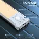 14.7inch Under Cabinet Lighting, 2 Pack Rechargeable Motion Sensor Light Indoor, 5 Levels Dimmable Magnetic Closet Lights, Wireless Under Counter Lights for Kitchen, Stairs,Hallway (Warm White Light)