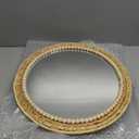 AoduCamy 18 Inch Boho Wall Mounted Mirror,Decorative Round Rattan Hanging Wall Mirror，Suitable for Farmhouse, Living Room, Bedroom and Bathroom