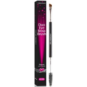 KESHIMA Eyebrow Brush Duo Premium Angled Eye Brow Brush & Spoolie Precision Eye Makeup Tool for Applying & Blending Powder, Gel & Liquids