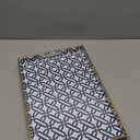 Spsyrine White Serving Tray, Plastic Marbling Tray for Coffee Table, Stylish Rectangular Decorative Tray with Handles, Ottoman Tray for Living Room, Bathroom, 15.6 X 10.2"