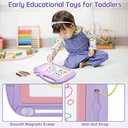 AiTuiTui Magnetic Drawing Board Toddler Toys for Girls Gifts, Erasable Sketch Writing Doodle Pad Travel Games for Kids in Car, Early Education Learning Skill Development Toys for Kids Toddlers (Purple)
