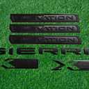 3D Letter Side Door Rear Tailgate Bedside Emblem Badge Nameplate Compatible for 2019-2023 Sierra 1500 Elevation X31 Off Road Set of 6Pcs (Matte Black)