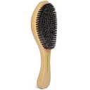 GranNaturals Medium Wave Brush & Smoothing Hair Brush - Curved Boar Bristle Hairbrush for 360 Waves & Slick Back Brush