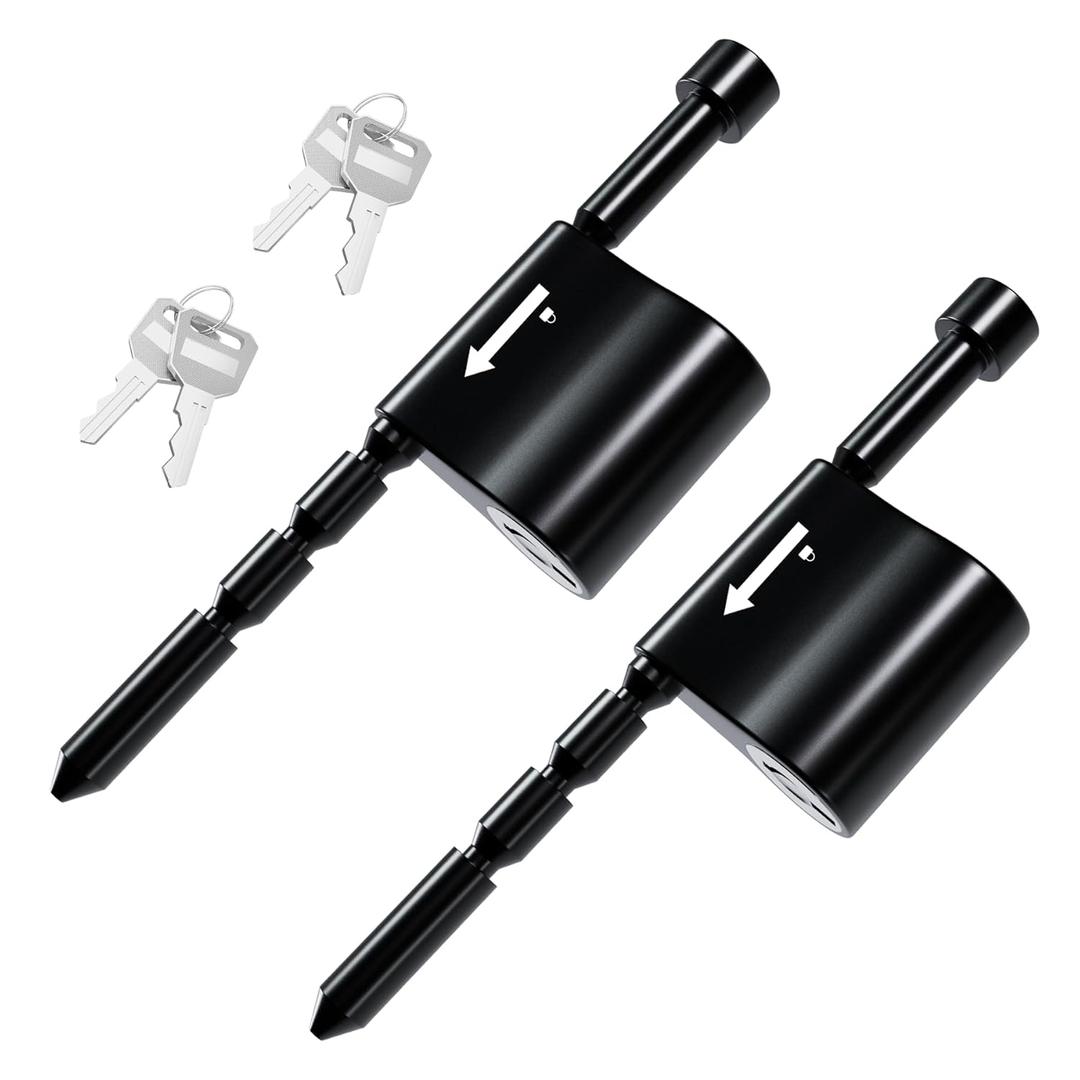 RETRUE Tongue Coupler Lock Adjustable Tongue Pin 1/4" Diameter, Fits 1/2" to 3" Latch-Type Coupler for RV, Truck, Towing, 2 Pack