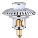 Bathroom Sink Stopper for 1.06"-1.65" Drain Holes, 2 in 1 Bath Sink Drain Strainer Stopper, Pop Up Drain Cover Plug with Hair Catcher, Stainless Steel (Chrome Silver-1p)