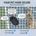 Cat Netting Balcony, 10x13 ft Stainless Steel Reinforced Bite Tear UV and Weather-Resistant Anti-Fall Netting for Pets, Safety Net for Cat, Small Catio for Apartment Balcony Protection