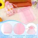 3 x Organza Bags, Organza Bags 4x6, 100 PCS Small Mesh Bag Drawstring, Pink Sheer Wedding Party Favor Bag, Small Mesh Gift Pouch Jewelry Mini Candy Pouch for Wedding, Baby Shower, Birthday Party Supplies